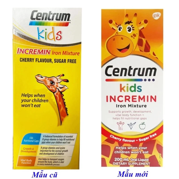 Centrum Siro Ăn Ngon Cho Bé Kids Incremin Iron Mixture 200ml