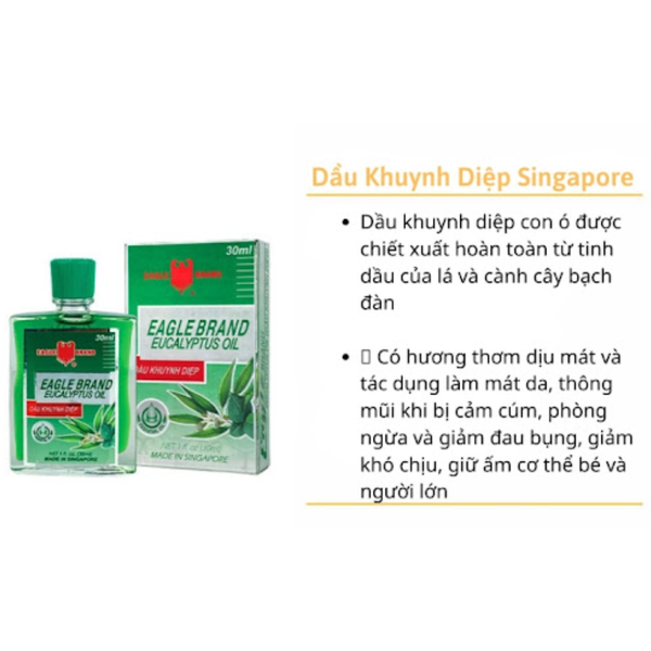 Eagle Brand Dầu Khuynh Diệp Con Ó Eucalyptus Oil 30ml