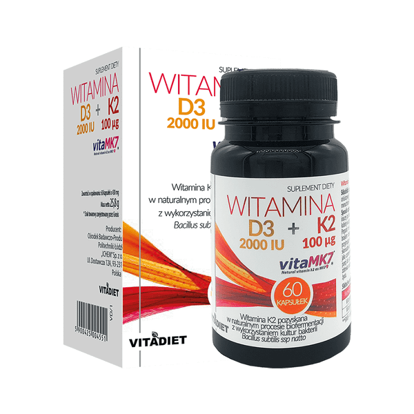 Witamina Viên Uống Hỗ Trợ Xương Khớp D3 2000IU K2 100mcg 60 Viên