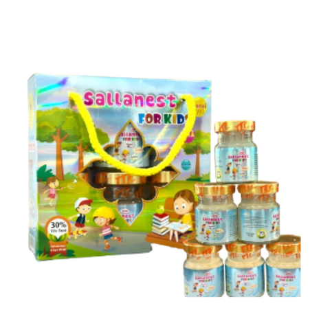 Sallanest Nước Yến Chưng 30% Tổ Yến Cho Bé 6 Hũ x 70ml (1 Hũ) - Quà Tặng