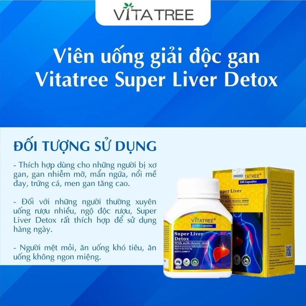 Vitatree Viên Uống Thải Độc Gan Super Liver Detox 80 Viên