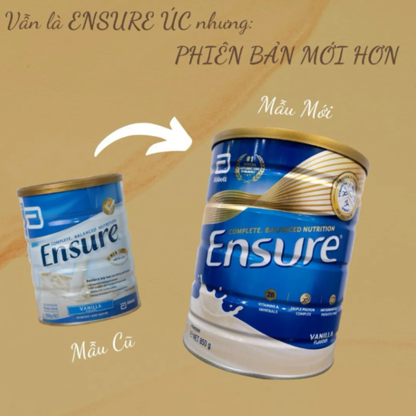 Ensure Sữa Bột Hương Vanilla Úc 850g