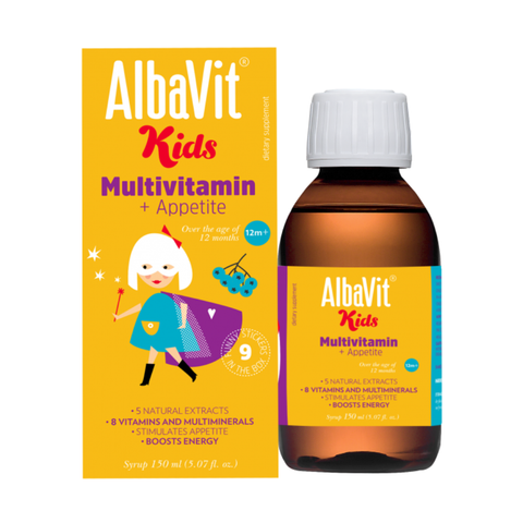 Albavit Siro Ăn Ngon Cho Bé Kids Multivitamin + Appetite Forte 150ml