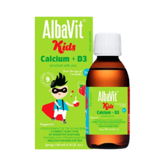 [HSD 31/05/2025] Albavit Siro Hỗ Trợ Chắc Khỏe Xương Và Răng Cho Bé Calcium + D3 Sol 150ml