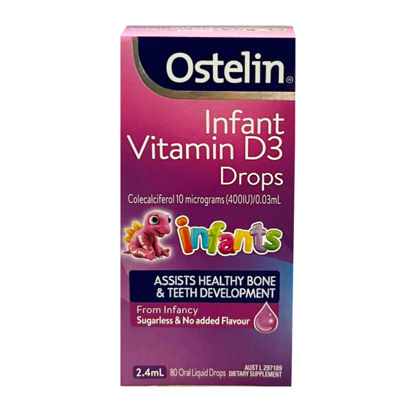 Ostelin Nước Bổ Sung Vitamin D3 Trẻ Sơ Sinh Drops Infant Úc 2.4ml (Dạng Nhỏ Giọt)