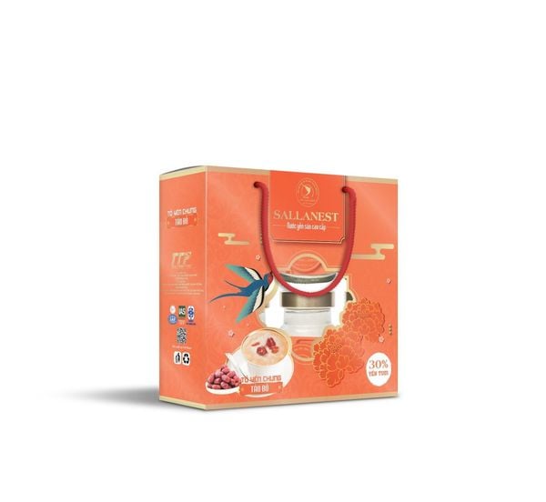 Sallanest Nước Yến Chưng Táo Đỏ 30% Tổ Yến 6 Hũ x 70ml (1 Hũ)