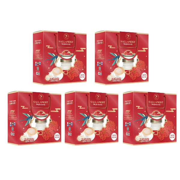 [MUA NHIỀU GIẢM THÊM] Sallanest Nước Yến Chưng Đường Phèn 30% Tổ Yến 6 Hũ x 70ml