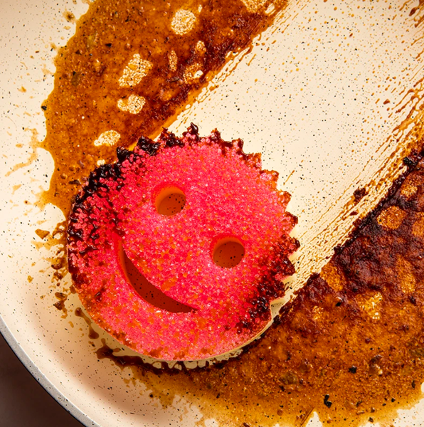 Scrub Mommy Bọt Biển Mặt Cười Dạng Mỏng 1 Inch 2 Mặt Lau Chùi Đa Năng  Essentials Pink 1 Miếng