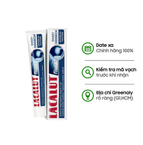 Lacalut Flora Kem Đánh Răng Cho Hơi Thở Thơm Mát, Ngăn Ngừa Viêm Nướu 75ml-Quà Tặng