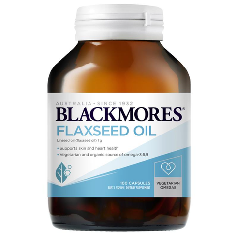 Blackmores Viên Uống Dầu Hạt Lanh 1000mg Cung Cấp Dinh Dưỡng Cho Da Flaxseed Oil 100 Viên