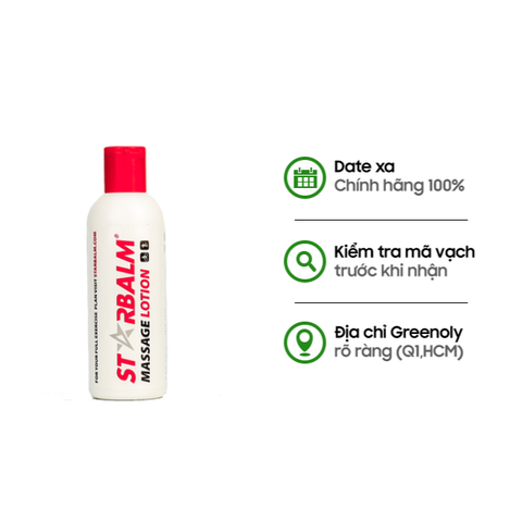 Starbalm Kem Dưỡng Xoa Bóp Massage Làm Nóng Mạnh Giảm Đau Nhức Mỏi Chai 150ml
