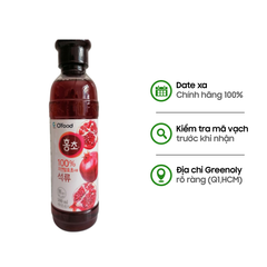 Ofood Giấm Lựu Ép Lên Men Đẹp Da, Hỗ Trợ Giảm Cân HongCho Chai 500ml