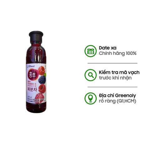Ofood Giấm Quả Mọng Ép Lên Men Đẹp Da, Hỗ Trợ Giảm Cân HongCho Chai 500ml