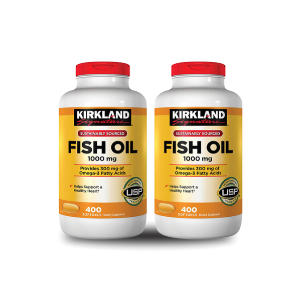 Viên Uống Dầu Cá Hỗ Trợ Tim Mạch Kirkland Signature Fish Oil 1000mg Mỹ 400 viên