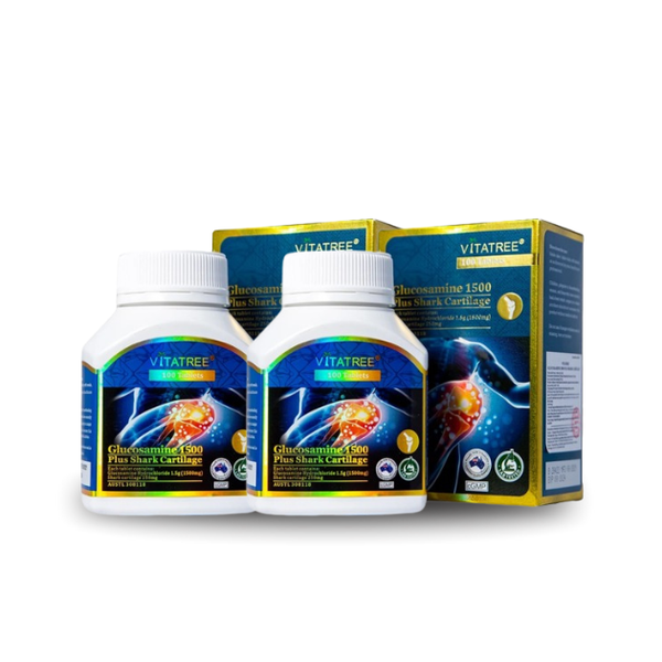 Vitatree Viên Uống Hỗ Trợ Xương Khớp Công Thức Mới Glucosamine Sụn Cá Mập 1500mg 100 Viên