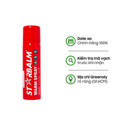 Starbalm Xịt Nóng Hỗ Trợ Làm Nóng Cơ Bắp Trước Vận Động Chai 150ml