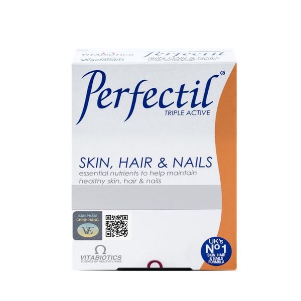 Vitabiotics Perfectil Viên Uống Hỗ Trợ Làm Đẹp Da, Tóc Và Móng Từ Sâu Bên Trong Hộp 30 Viên
