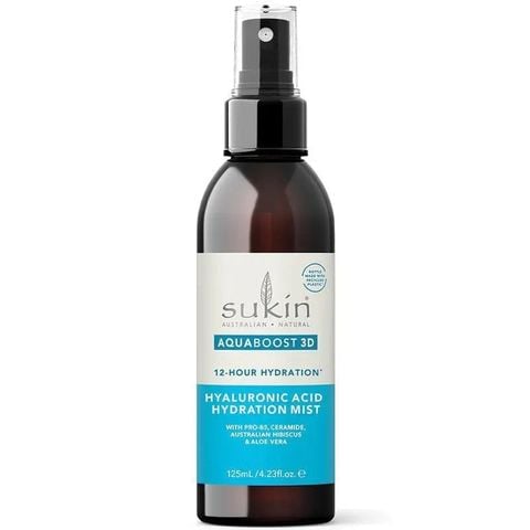 Sukin Aquaboost Xịt Khoáng Dưỡng Ẩm 3D Hyaluronic Acid 125ml