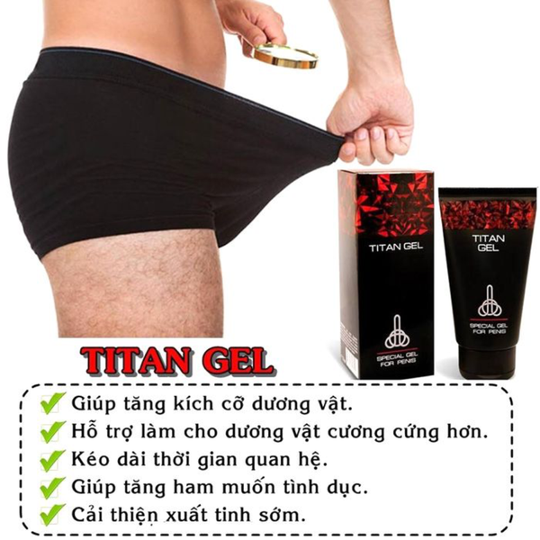 Titan Gel Bôi Sinh Lý Nam Tăng Kích Thước 50g