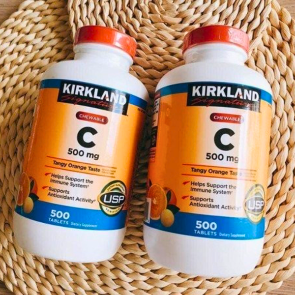 Kirkland Viên Nhai Bổ Sung Vitamin C 500mg 500 Viên