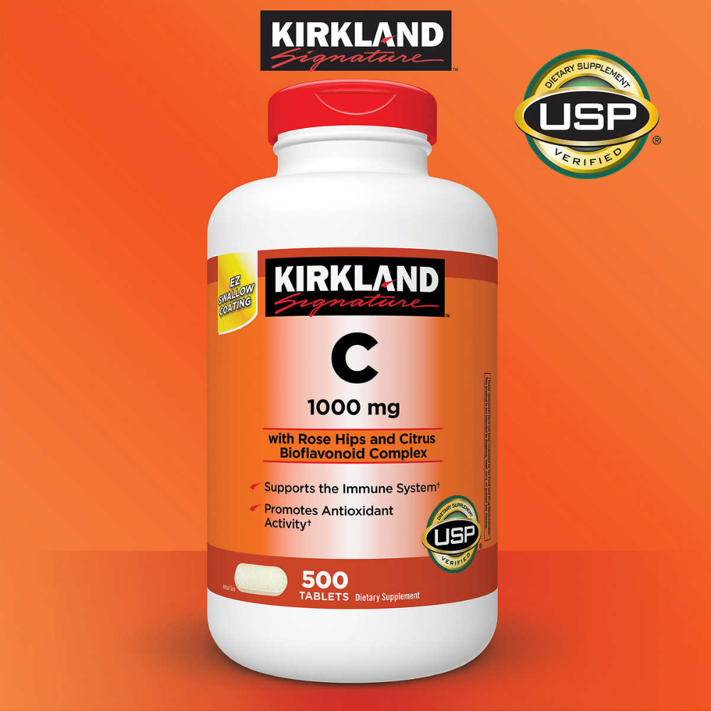 Kirkland Viên Uống Vitamin C 1000mg 500 Viên Greenoly