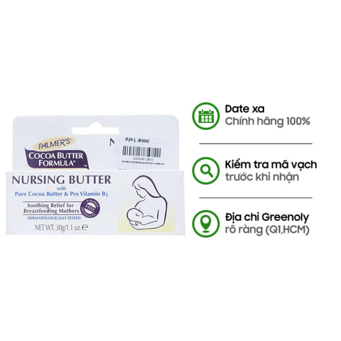 Palmer’s Kem Ngăn Ngừa Nứt Nẻ, Giảm Đau Đầu Ti Cocoa Butter Formula Nursing Butter 30g