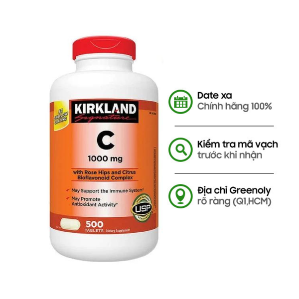 Kirkland Viên Uống Vitamin C 1000mg 500 Viên