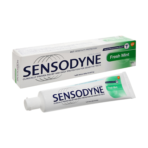 Sensodyne Kem Đánh Răng Bạc Hà The Mát Fresh Mint 100g