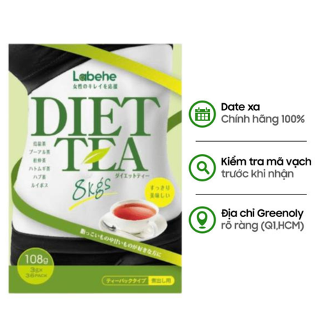 Orihiro Trà Hỗ Trợ Giảm Cân Diet Tea 8kg 36 Gói