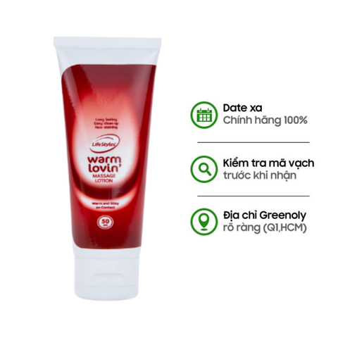LifeStyles Gel Bôi Trơn Warm Lovin Tăng Cảm Giác Ấm Nóng 50ml- Quà Tặng