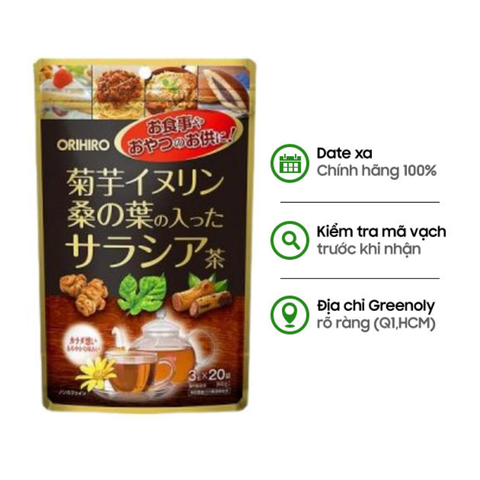 Orihiro Trà Cúc Vu Dâu Tằm Salacia Hỗ Trợ Giảm Cân 20 Gói