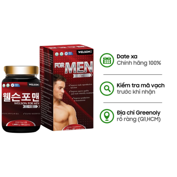 Welson For Men Hỗ Trợ Sinh Lý Nam Từ Hàn Quốc