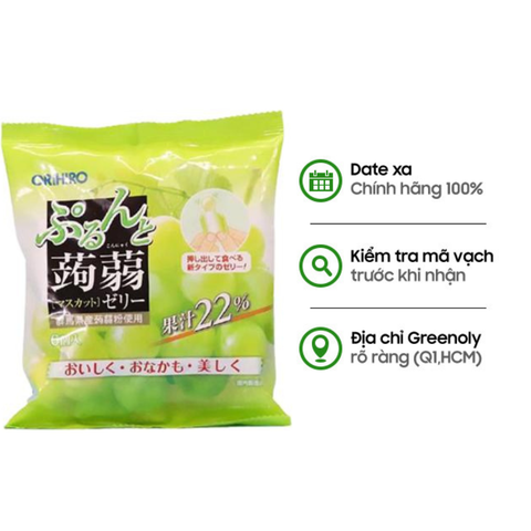 Orihiro Thạch Trái Cây Vị Nho Xanh