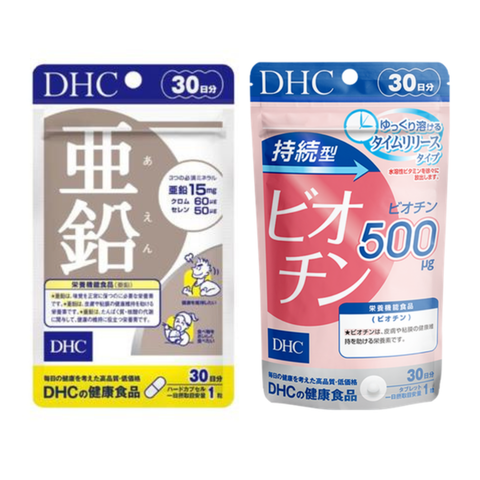 Combo DHC Giảm Rụng Tóc, Nhanh Mọc Tóc Bổ Sung Biotin & Kẽm 30 Ngày