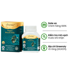 HSD 28/02/2025 Vitatree Sữa Ong Chúa Super Royal Jelly 1600mg 100 Viên