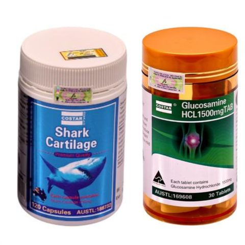 Combo Giảm Đau Nhức Xương Khớp Costar Glucosamine & Sụn Cá Mập 120 Viên HSD 30/06/2025