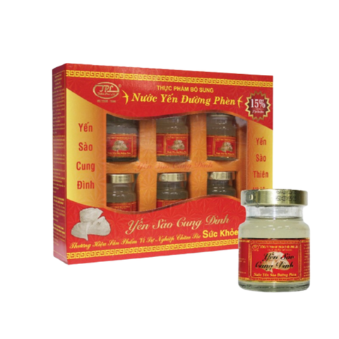 Cung Đình 6 Hũ Nước Yến Sào Đường Phèn 15% 70ml
