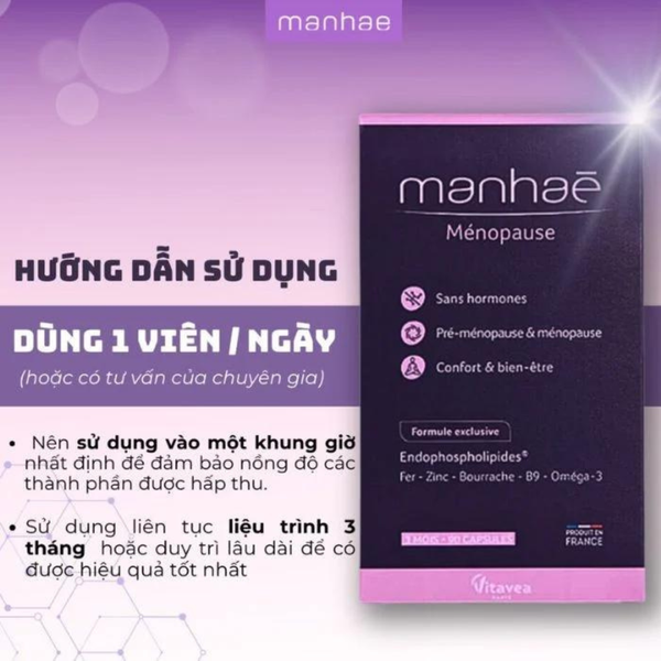 Cân Bằng Nội Tiết Cho Phụ Nữ Tiền Mãn Kinh Manhae Của Pháp Không Gây U Nang, U Xơ