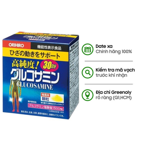 Orihiro Bột Hỗ Trợ Xương Khớp Glucosamine 1500mg 30 Gói