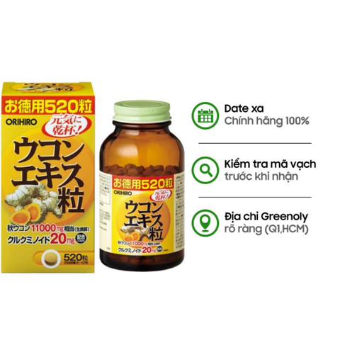 Orihiro Viên Uống Tinh Bột Nghệ Mùa Thu 520 Viên