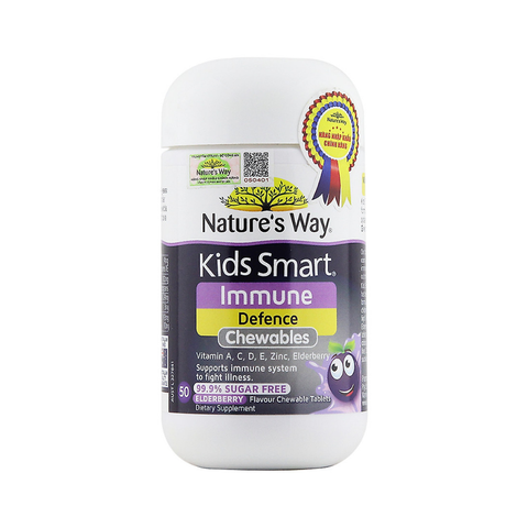 Nature's Way Viên Nhai Tăng Đề Kháng Cho Bé Kids Smart Immune Defence 50 Viên