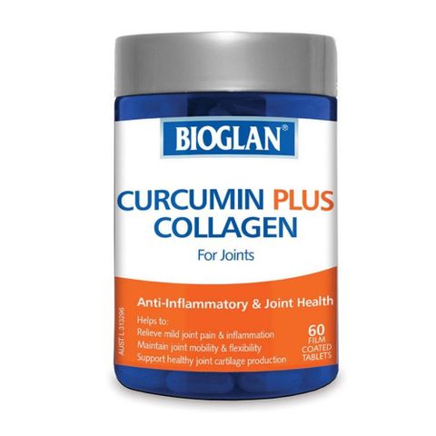 Bioglan Viên Uống Chiết Xuất Nghệ Bổ Sung Collagen Tốt Cho Xương Khớp Curcumin Plus Collagen 60 Viên