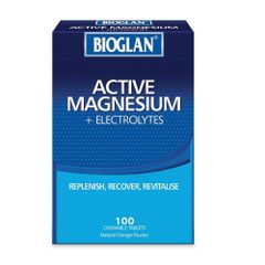 Bioglan Viên Nhai Bổ Sung Magie & Chất Điện Giải Magnesium+Electrolyte 100 Viên
