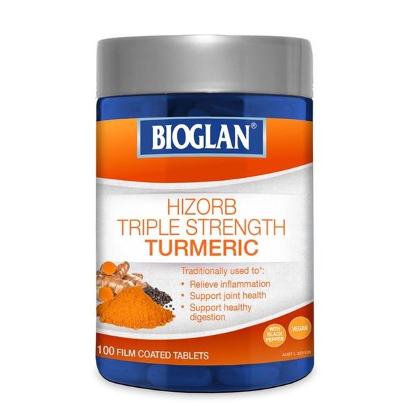 Bioglan Viên Uống Nghệ Liều Cao Giảm Viêm Hi-Zorb Triple Strength Turmeric 100 Viên