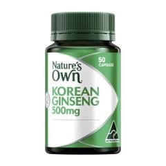 Nature's Own Viên Uống Chiết Xuất Nhân Sâm Hàn Quốc 500mg Korean Ginseng 50 Viên