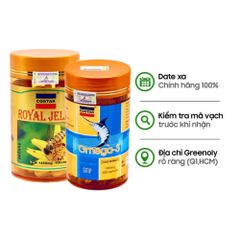Combo Costar Dầu Cá 100 Viên + Sữa Ong Chúa Royal Jelly Soft Gel 1450mg 100 Viên