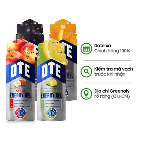 OTE Gel Năng Lượng Energy Gel Kết Hợp Carbohydrate Điện Giải 56gram 82kcal