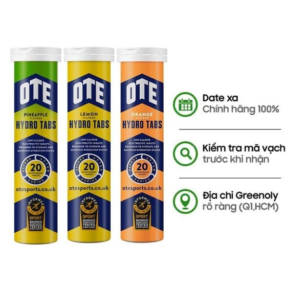 OTE Sủi Điện Giải Hydro Tabs 20 Viên