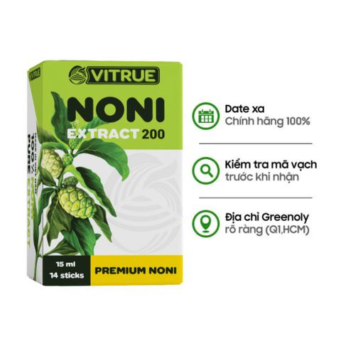 Vitrue Tinh Chất Trái Nhàu Thải Độc Đẹp Da Noni Extract 200 Hộp 14 Gói
