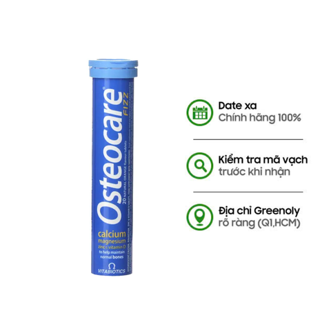 Vitabiotics Viên Nén Sủi Vị Cam Osteocare Fizz Giúp Xương Chắc Khỏe Ống 20 viên
